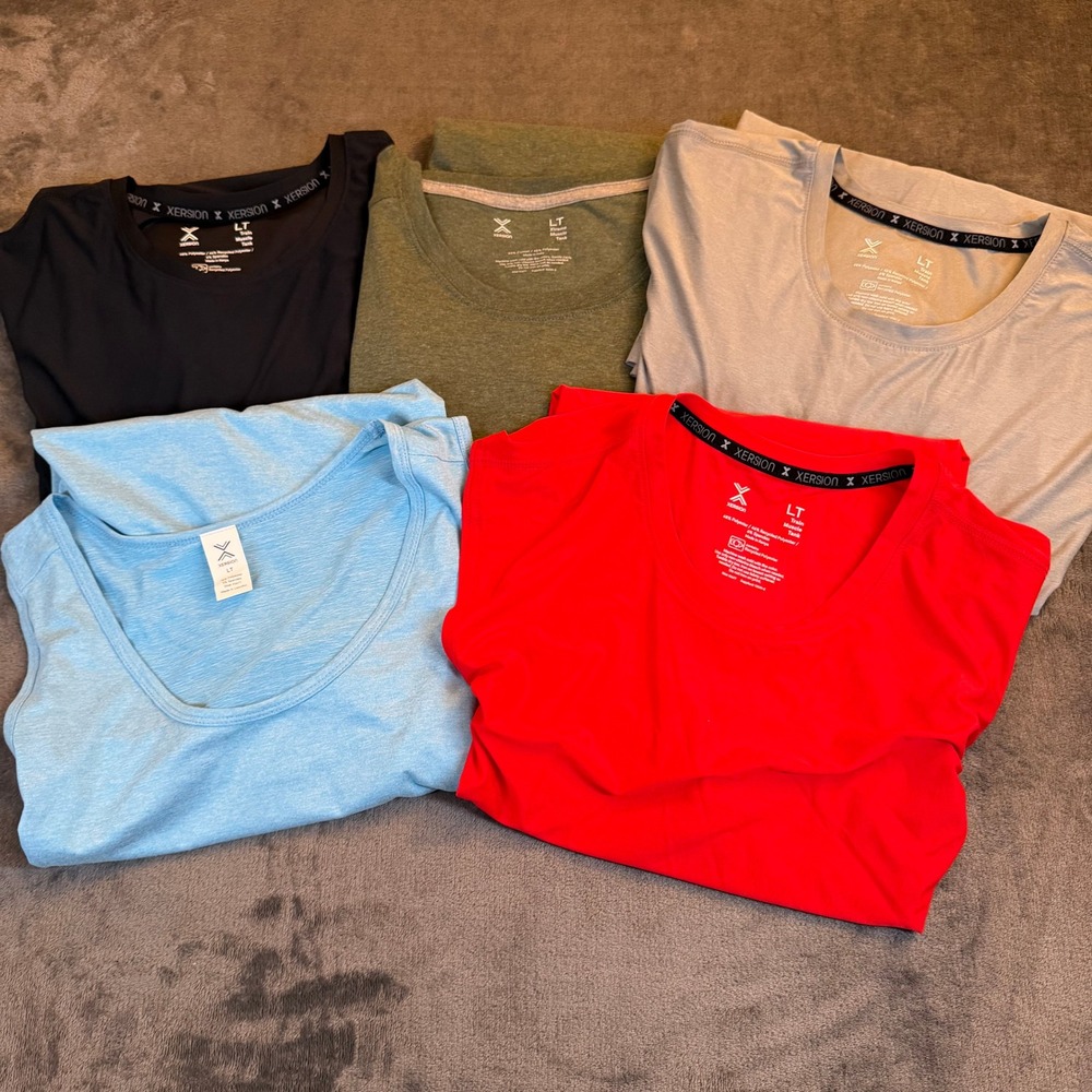 Xersion Train Muscle Tank Top Sleevelesss Shirt Set of 5 Mens Large Tall LT NWT